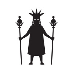 Viracocha Incan Creator Holding Staff