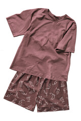 Brown pajamas isolated