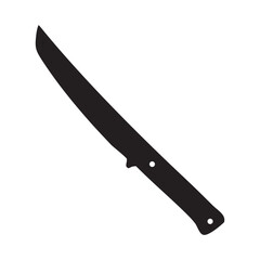 Knife icon vector. Hunting knife illustration sign. Military knife communication symbol. Cold weapon web icon set.