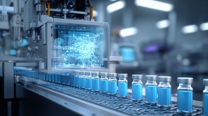 Pharmaceutical science and technology factory, automatic drug production line workshop