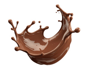 chocolate splash on white background