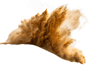  sand-explosion--a-captivating-image-of-a-sand- isolated on white background, ai generated