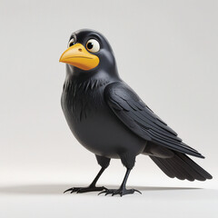 Naklejka premium bird on a white background