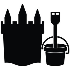 Small Beach Grill Silhouette