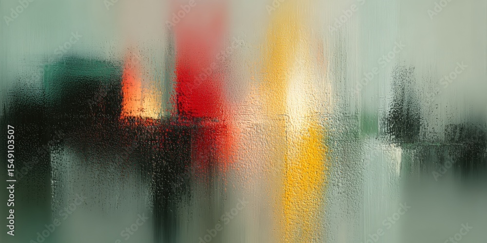 Poster abstract blurred cityscape with colorful lights and reflections in vertical motion