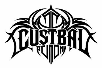 Stylized black tribal tattoo design featuring sharp curves, pointed edges, and an abstract flame-like form. This bold and symmetrical vector graphic is ideal for tattoo templates,