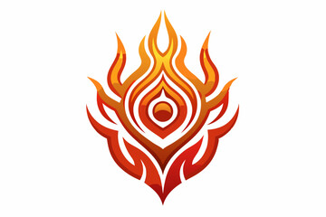 Stylized black tribal tattoo design featuring sharp curves, pointed edges, and an abstract flame-like form. This bold and symmetrical vector graphic is ideal for tattoo templates,