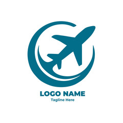 Travel logo and modern brand identity for travel agency, tourism business logo, vacation vector graphic, creative destination symbol for company trip branding