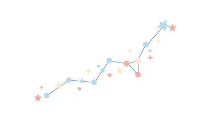 Naklejka premium Celestial constellation vector illustration for space-themed designs and educational projects