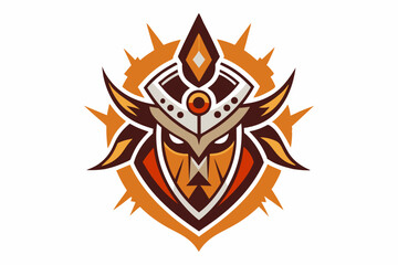 Stylized black tribal tattoo design featuring sharp curves, pointed edges, and an abstract flame-like form. This bold and symmetrical vector graphic is ideal for tattoo templates,