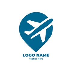Travel logo vector and destination icon for travel agency branding, modern journey graphic, company identity emblem, creative tourism symbol for vacation and trip business
