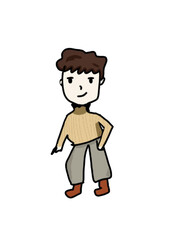 cartoon illustration of a man