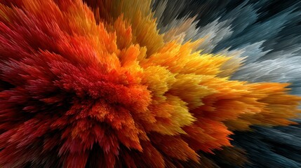Fototapeta premium Abstract explosion of vibrant, textured colors
