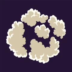 Fotobehang Explosion animation. Animation for game of the explosion effect. Cartoon animation for game. Exploding effect. Hand drawn vector illustration © designer_things