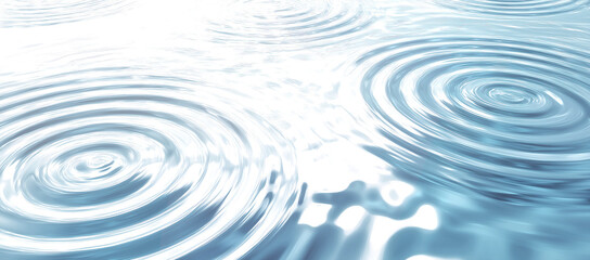 Abstract blue transparent water surface texture natural ripple background. clear water wave texture on transparent background Sunlight effect on surface of defocus blurred water. summer or spa concept