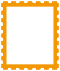 Obraz premium Stamp Style Frame with Orange Lines on Transparent Background