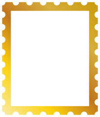 Fototapeta premium Stamp Style Frame with Gold Lines on Transparent Background