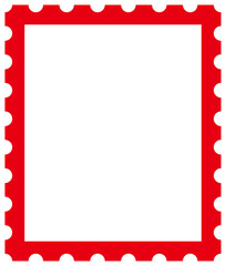 Fototapeta premium Stamp Style Frame with Red Lines on Transparent Background
