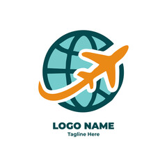 Travel company logo and tourism brand identity design with mountain adventure vector, vacation graphic, corporate travel symbol, creative minimalist business logo for travel services