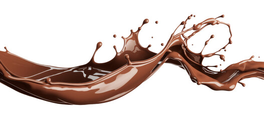 Fototapeta premium chocolate splash on white background