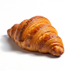 Golden Croissant: A freshly baked croissant, golden brown and flaky, sits on a surface, ready to be enjoyed. Its layers are perfectly formed.