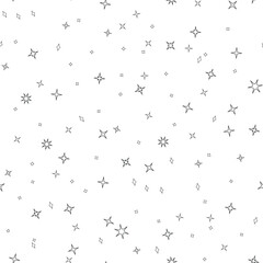 Vector seamless pattern hand drawn stars covering white surface, suitable for gift wrap, wallpaper, scrapbook design, textile prints, web graphics