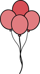 Balloon Bunch Vector Illustration for Birthday Party Event and Celebration Designs