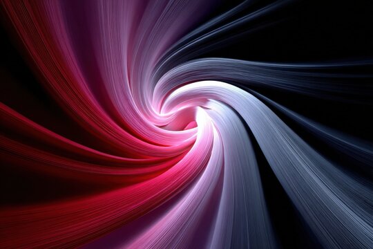 Dynamic abstract swirl of colorful light trails in motion with vibrant pink purple and blue tones creating a modern digital art background