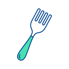 Fork. Kitchenware icon. Line vector kitchen utensil and tool. Cutlery illustration