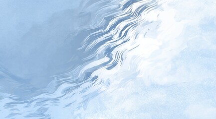 Obraz premium Simple flat abstract background with light blue watercolor texture and blurred ripples vector illustration, resembling snow ice for digital graphic design branding web use.