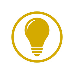 Light bulb icon isolated on transparent background