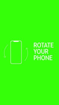 Rotate Your Phone to Landscape orientation. Rotate Your Device from Vertical to Horizontal. Outline Icon Animation on Green Screen for Social Media. Vertical Video