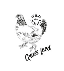 The wild chick farm logo template