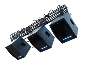 Line Array Speakers  isolated on white background 