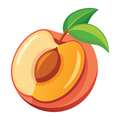 Half peach with visible pit