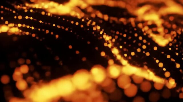 Abstract Burning Embers Glowing Hot Coals Fiery Inferno Orange Yellow Flickering Flames Dark Background Cinematic Fire Texture Loop Seamless Animation V F X Special Effects Post Production