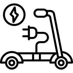 Electric Scooter Icon