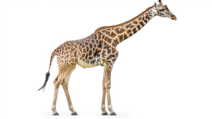 Naklejka premium giraffe on white background