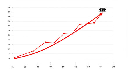 Exponential Growth Chart Visualizing Rapid Increase and upward Trend