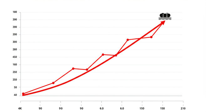 Exponential Growth Chart Visualizing Rapid Increase and upward Trend