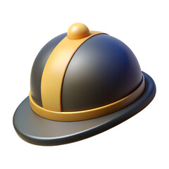 Fototapeta premium black billed cap 3d rendering isolated on white