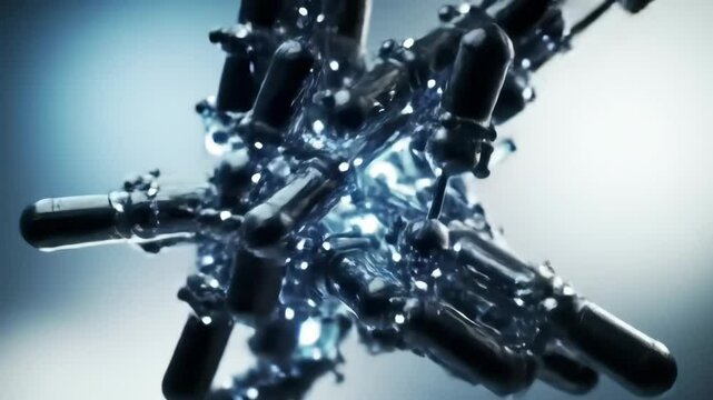 Intricate molecular assembler with shifting metallic rods and nano-connectors