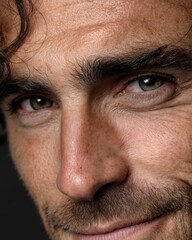 Fototapeta premium Close Up Portrait of a Man with Intense Gaze