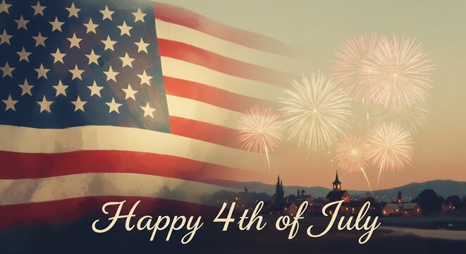 happy 4t of july sign for celebration, celebrating the independence day of unites states of america