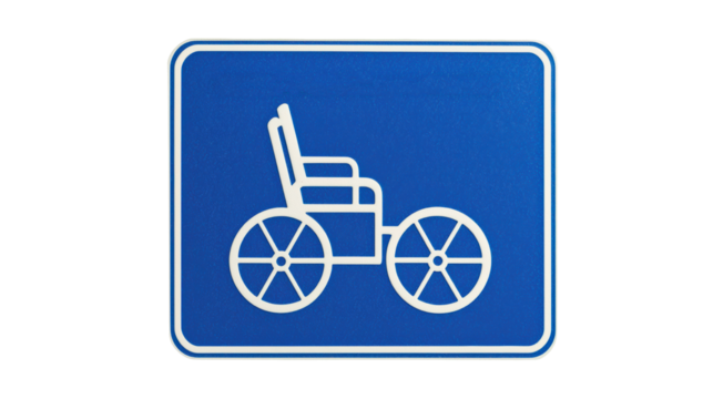 Accessible sign, an essential indicator for the disabled, rendered in bold, clear visuals for easy recognition