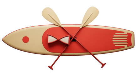 Isolated Paddle Board