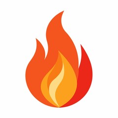Gradient Flame Icon – Red, Orange, Yellow Fire Symbol
