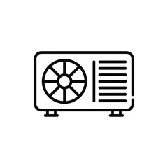 Air Conditioner Unit Line Art Icon Graphic
