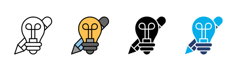 Idea icon sheet multiple style collection