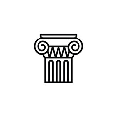 Ionic Column Architectural Line Art Design simple